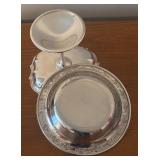 LL - Elegant Vintage Silver Plated Compote and Dish