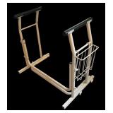 LL - Adjustable Medical Stand with Handrails and Side Basket