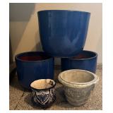 G - Collection of Decorative Planter Pots