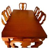 LL - Gorgeous Wooden Dining Table with 6 Matching Chairs