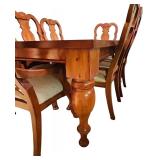 LL - Gorgeous Wooden Dining Table with 6 Matching Chairs