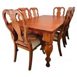 LL - Gorgeous Wooden Dining Table with 6 Matching Chairs