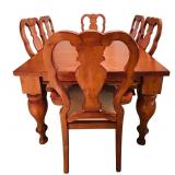 LL - Gorgeous Wooden Dining Table with 6 Matching Chairs