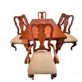 LL - Gorgeous Wooden Dining Table with 6 Matching Chairs