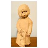 LL - Pair of Dave Grossman 1969 Sculpted Child Figures, 8 Inch Tall