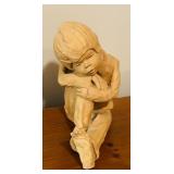 LL - Pair of Dave Grossman 1969 Sculpted Child Figures, 8 Inch Tall