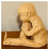 LL - Pair of Dave Grossman 1969 Sculpted Child Figures, 8 Inch Tall