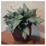 LL - 29-Inch Artificial Greenery Plant in Wicker Basket Planter