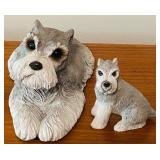 LL - Schnauzer Dog Figurine Pair by Sandicast and Home Studio