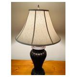 LL - Bronze-Style Table Lamp with Fabric Shade