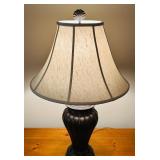 LL - Bronze-Style Table Lamp with Fabric Shade