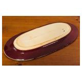 LL - Red Ceramic Pitcher and Oval Platter Set