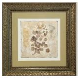 LL - S. Sokolowska Signed Framed Mixed Media Botanical Artwork Print