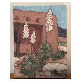 LL - Harriet M. Rein Batik Art Yuccas in the Courtyard
