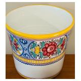 LL - Hand-Painted Italian Ceramic Planter Pot 9 Inch