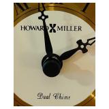 LL - Vintage Howard Miller Dual Chime Brass Mantel Clock