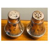 LL - Pair of Vintage Sterling Salt and Pepper Shakers, 2.5 Inch