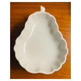 LL - Ceramic Tableware Lot with Italian Butterfly Plate, Fluted Bowl, and Set of 5 Pear Shaped Dishes