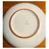 LL - Ceramic Tableware Lot with Italian Butterfly Plate, Fluted Bowl, and Set of 5 Pear Shaped Dishes