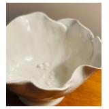 LL - Ceramic Tableware Lot with Italian Butterfly Plate, Fluted Bowl, and Set of 5 Pear Shaped Dishes