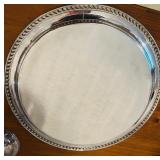 LL - Vintage Silver Plate Serving Set with Trays, Covered Dish, Compote, and Butter Dish