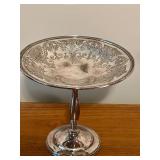 LL - Vintage Silver Plate Serving Set with Trays, Covered Dish, Compote, and Butter Dish