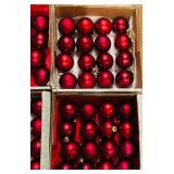 LL - Collection of Red and White Christmas Ornaments Assorted Sizes