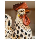 LL -Decorative 16-Inch Spotted Ceramic Rooster Figurine