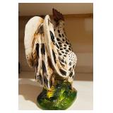 LL -Decorative 16-Inch Spotted Ceramic Rooster Figurine