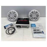 BOSS MARINE AM/FM RECEIVER & SPEAKER PACKAGE