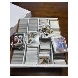 Four Row Box of Baseball and Football Cards, Mix of Brands, Years and Players