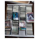 Four Row Box of Baseball and Football Cards, Mixed Years, Brands and Players