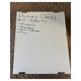 Four Row Box of "Shiny" Sports Cards, Lots of Chrome and Other Newer Modern Baseball, Football and Basketball Cards