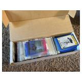 Box of College Sports Cards Featuring Mix of Teams, Players, Brands and Years