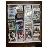 Large Box of Sleeved Football Rookie Cards, Newer Cards, Big NFL Lot