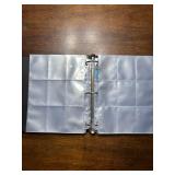 Blue Baseball Card Binder With New Plastic Sleeves to Hold Cards