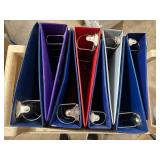 Box of Eight Sports Card Binders, Variety of Colors and Styles, No Plastic Sleeves Included