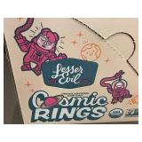 SC 1 - LesserEvil Cosmic Rings Berry Blast Organic Snacks (4 Bags, 3oz Each, Exp. 5/7/25)