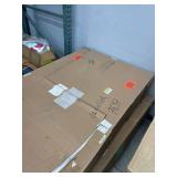 American Bath Factory Del Mar 54 in. L x 36 in. W x 80 in. H Center Drain Alcove Shower Kit with Shower Wall and Shower Pan in Natural Buff
