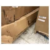 American Bath Factory Newport Grand Hinged 42 in. x 48 in. x 80 in. Center Drain Alcove Shower Kit in Natural Buff and Satin Nickel Hardware