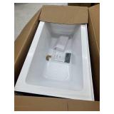 Delta Classic 500 60 in. x 30 in. Alcove Deep Soaking Bathtub with Left Drain in High Gloss White