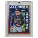 Paul Skenes 2025 Rookie Cup Topps Chrome Refractor #90ASC-17 - Pittsburgh Pirates Baseball Card in Magnetic One Touch