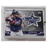 Nelson Cruz 2021 Topps Commemorative Patch #ASGP-NCR - Minnesota Twins Baseball Card in Screw Down One Touch
