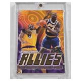 Kobe Bryant Shaquille O'Neal 1999 SkyBox Hoops Allies #1 - Los Angeles Lakers Basketball Card in Magnetic One Touch