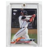 Ronald Acuna Jr. Rookie 2018 Topps Chrome #193 - Atlanta Braves Baseball Card in Magnetic One Touch