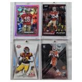 Joe Montana 2014 Topps Chrome, Jimmy Garoppolo 2018 Panini Player of the Day, Caleb Williams 2022 Topps Bowman University, Deshaun Watson 2017 Panini Elite Rookie