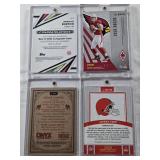 Jermaine Burton 2022 Bowman University Auto, Josh Rosen 2018 Panini Phoenix Rookie Patch Auto Numbered 14/50, Snoop Conner 2022 Onyx Vintage Auto, Jerome Ford 2024 Panini Donruss Signature Series Auto
