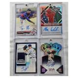 Marcus Wilson 2014 Panini Draft Picks Prospect Auto 90/199, Daulton Jefferies 2015 Panini Collegiate National Team Auto Crown Royale Die Cut 52/99, Tyson Miller 2017 Topps Bowman Chrome Auto, Brent Ho