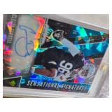 Kennedy Brooks 2022 Bowman Chrome Prospect Auto, Arik Gilbert 2022 1st Bowman Chrome Prospect Auto 16/50, Zach Evans 2022 1st Bowman Chrome Prospect Auto, Clelin Ferrell 2019 Panini Prizm Sensational 
