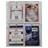 Forrest Wall 2014 Panini Prizm Prospect Signatures Auto Numbered Press Proof 5/100, Nash Walters 2015 Panini Contenders Auto, Derek West 2014 Perfect Game Auto, Evan White 2017 Panini Stars & Stripes 